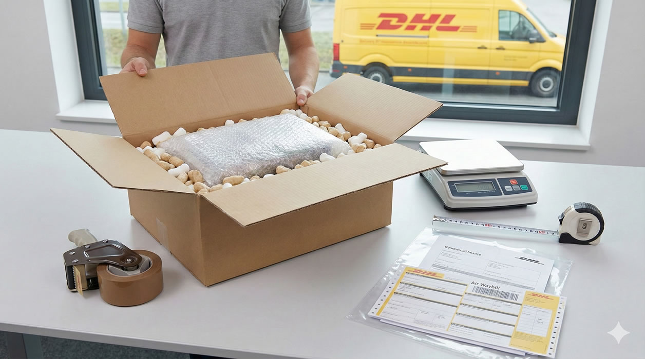 preparar a sua encomenda para o envio internacional