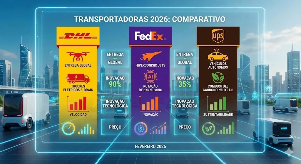 Comparativo de Transportadoras: DHL vs FedEx vs UPS